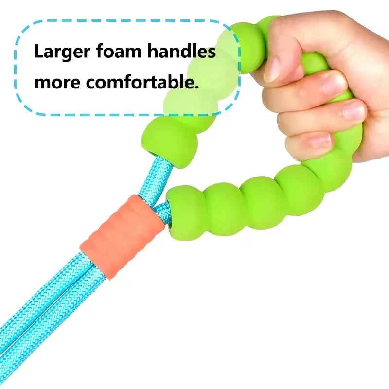 Colorful Rope Dog Leash with Cushioned Handle