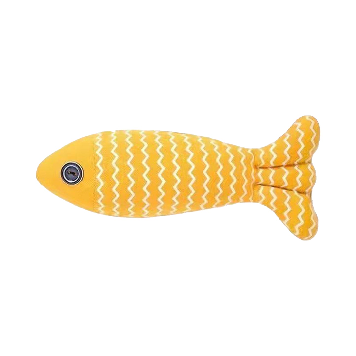 Cat Fish-Shaped Catnip Toy | Interactive Zigzag Wave Plush Toy
