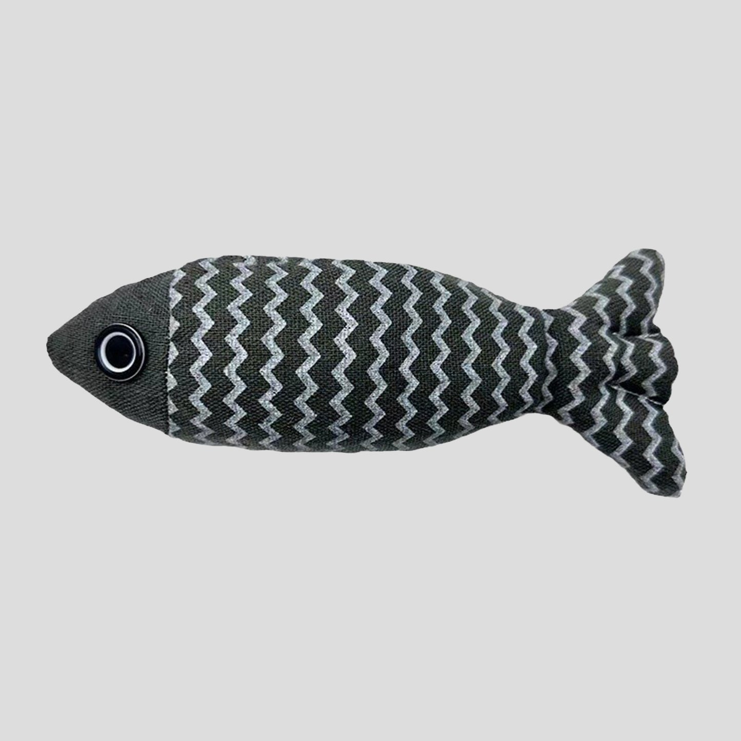 Cat Fish-Shaped Catnip Toy | Interactive Zigzag Wave Plush Toy