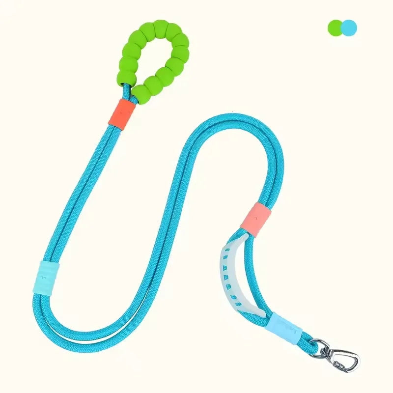Colorful Rope Dog Leash with Cushioned Handle