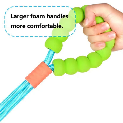 Colorful Rope Dog Leash with Cushioned Handle