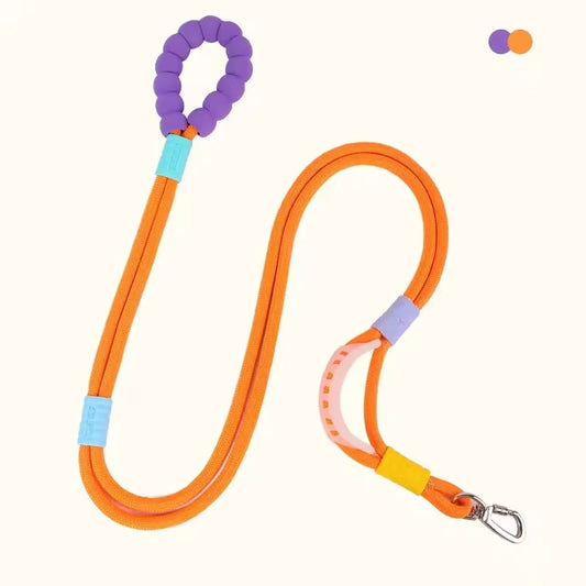 Colorful Rope Dog Leash with Cushioned Handle